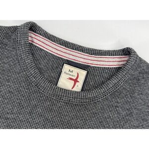 Relwen Thermal Knit Crewneck Pullover Men M Cotton Sweatshirt Gray